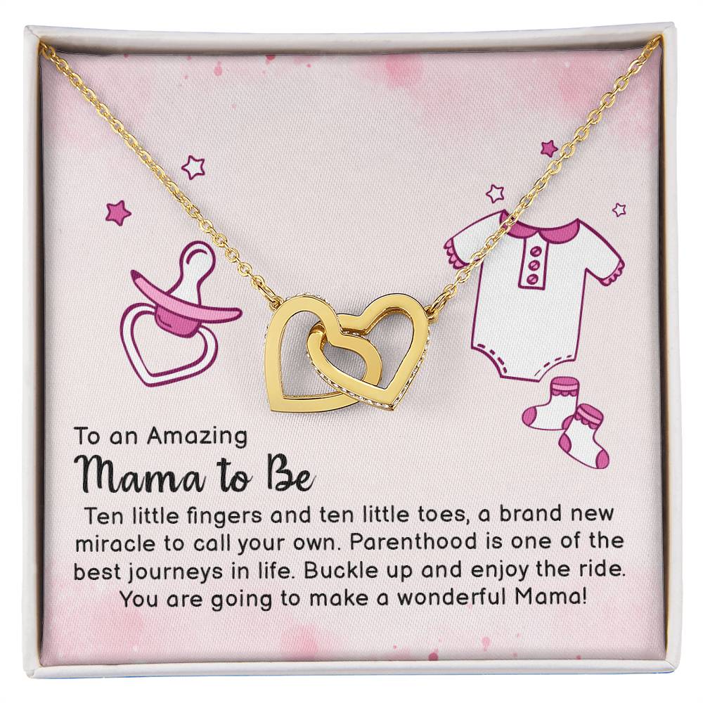 Interlocking Hearts Necklace To An Amazing Mama To Be