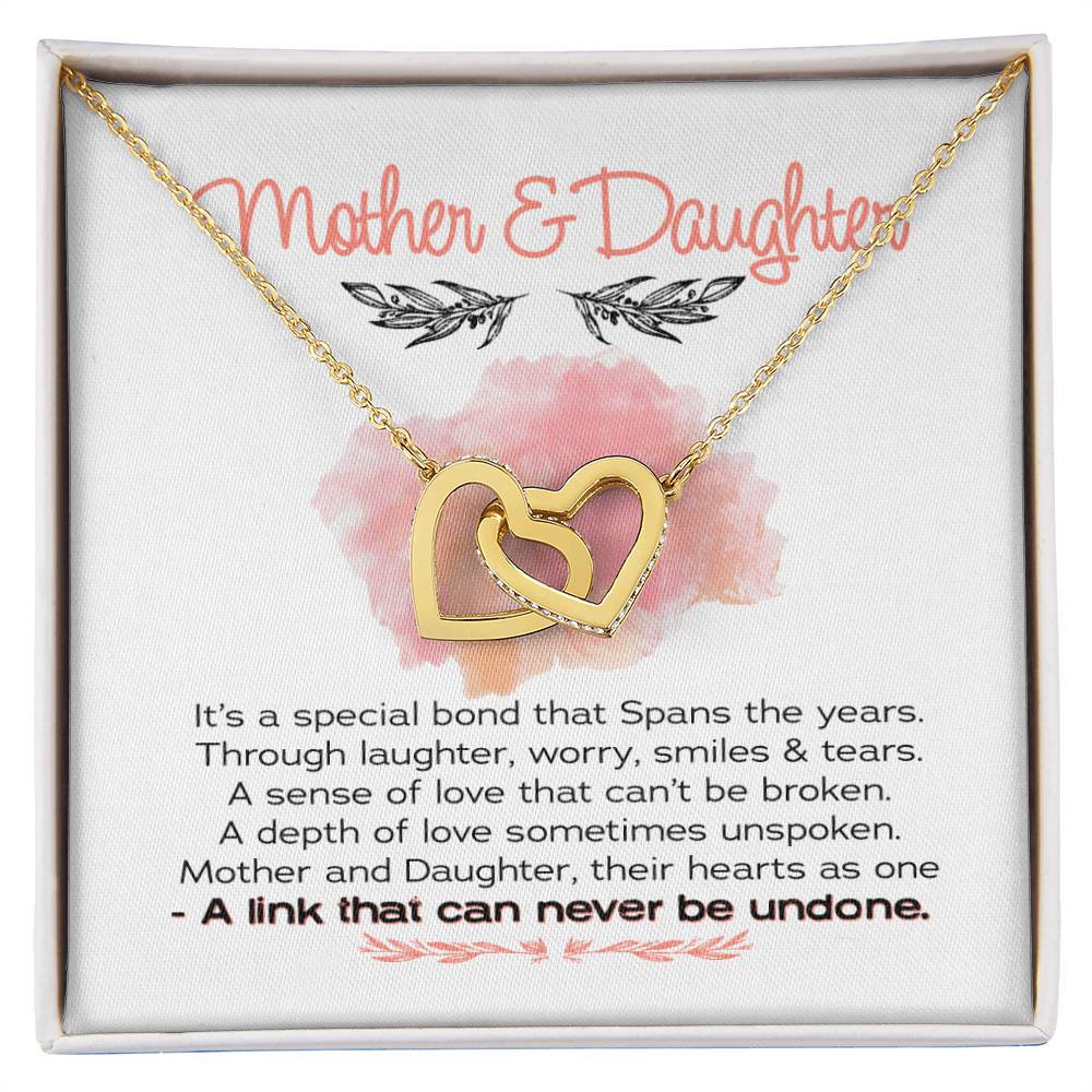 Gift For Mom - Interlocking Hearts Necklace