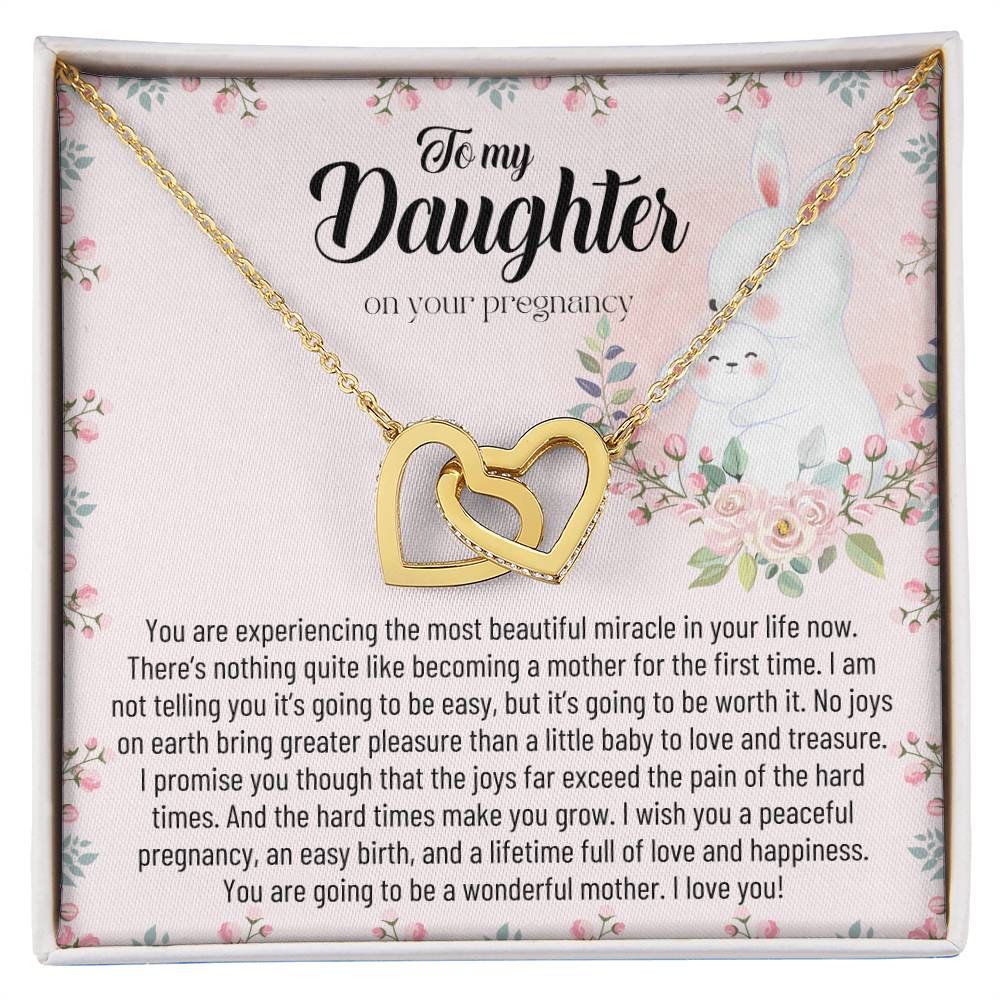 Pregnancy Gift For Daughter Baby Shower Gift Mom To Be Gift Expecting Mom Gift Pregnant Daughter Gift From Mom First Time Mother To Be Interlocking Hearts Necklace