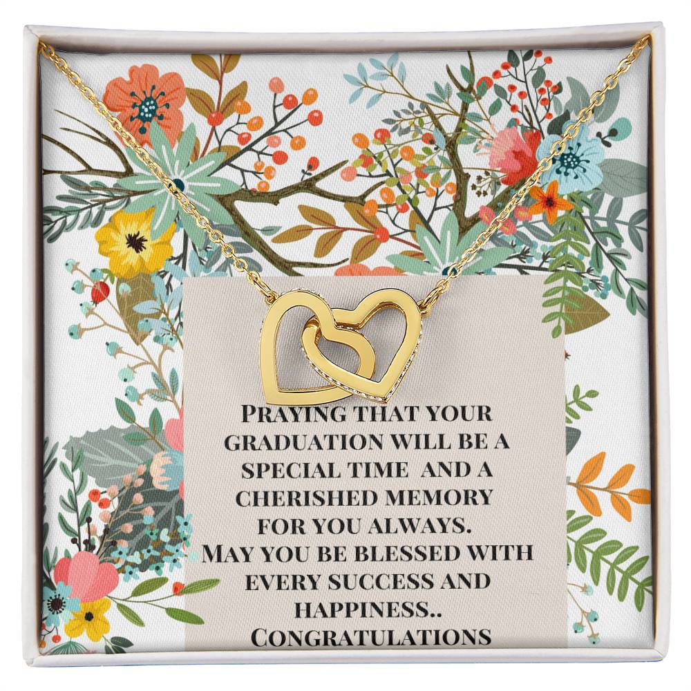 Graduation Gifts For Best Ffiend Interlocking Hearts Necklace