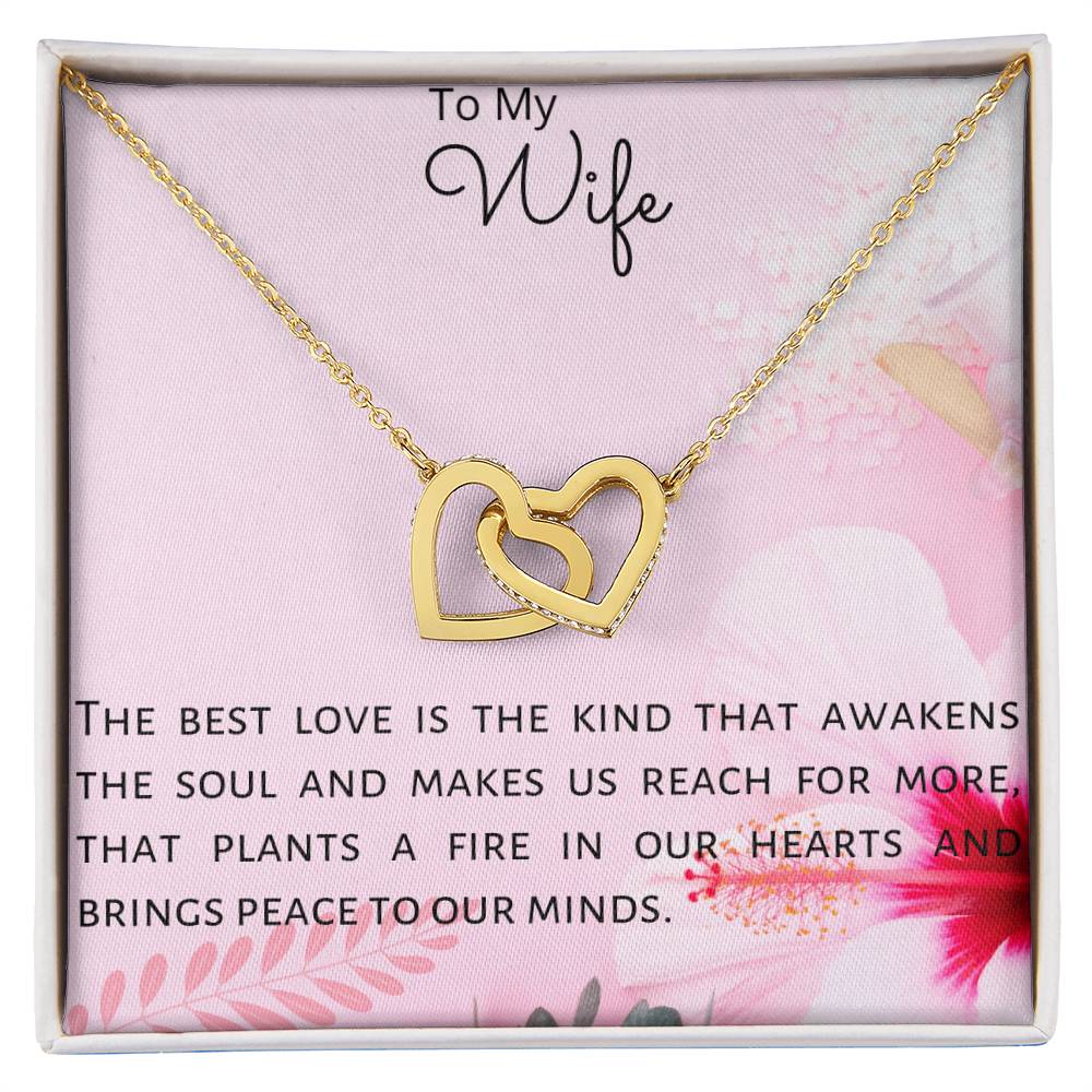 Interlock Hearts Necklace For Loving Wife Interlocking Hearts Necklace