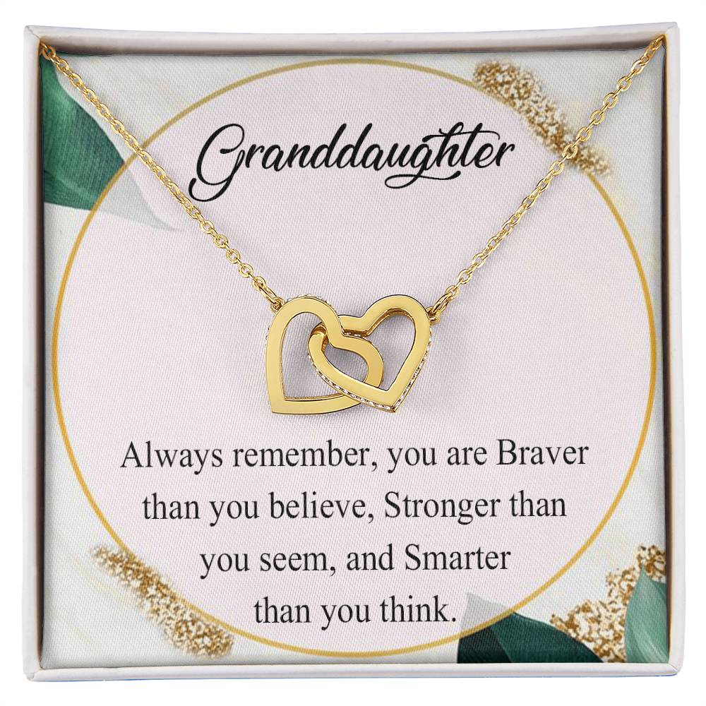 Granddaughter Necklace Personalized Granddaughter Necklace Giftinterlocking Hearts Necklace For Daughtergranddaughter'S Birthday Necklace