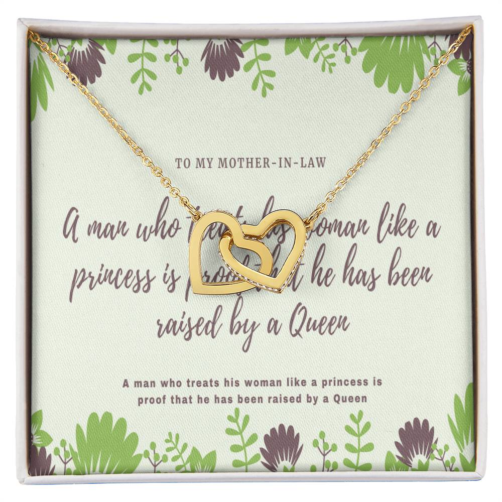 Mother-In-Law Gift Necklace Mother-In-Law Mother-In-Law Gift Mother'S Day Gift For Mother-In-Law Interlocking Hearts Necklace