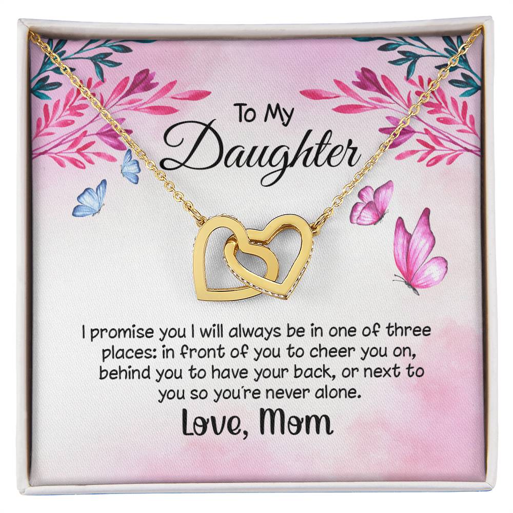 Interlocking Hearts Necklace To My Daughter I Promise You