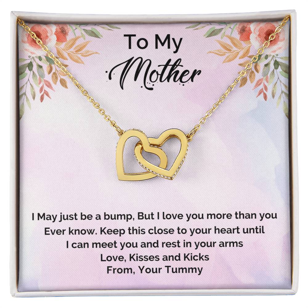 Mother'S Day Perfect Gift For Mom Interlocking Hearts Necklace