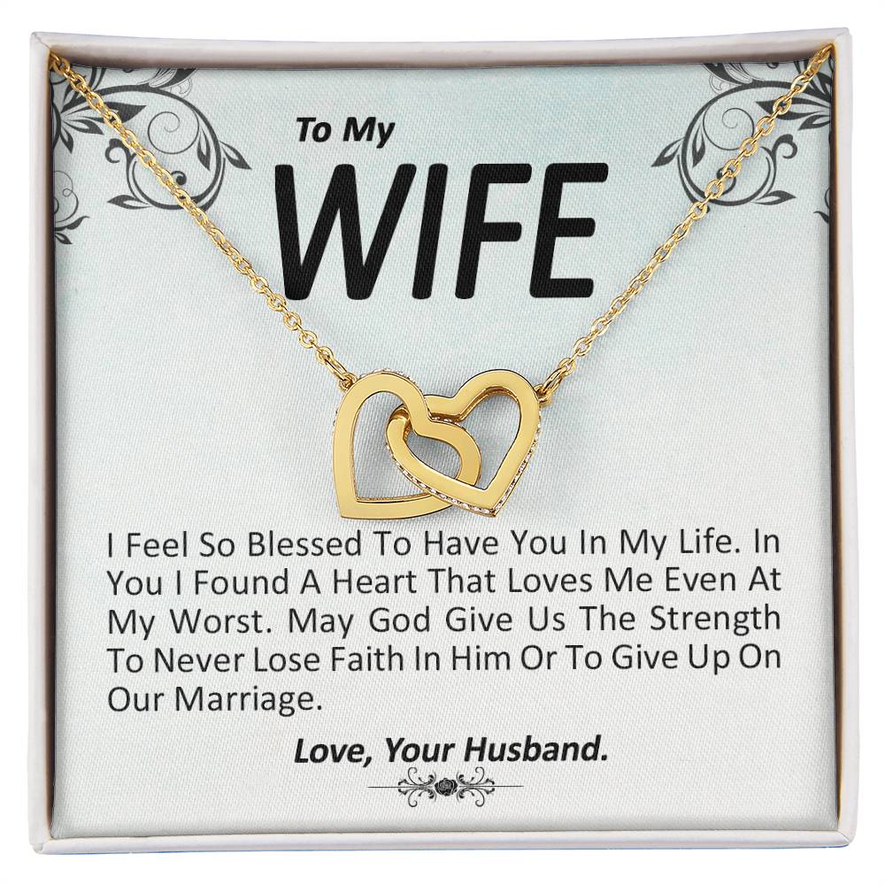 I Feel So Blessed To Have You In My Life - Interlocking Hearts Necklace