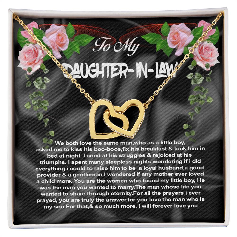 Daughter-In-Law Interlocking Hearts Necklace