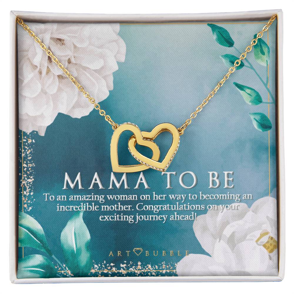 Mothers Day Gift For Future Mom Interlocking Hearts Necklace