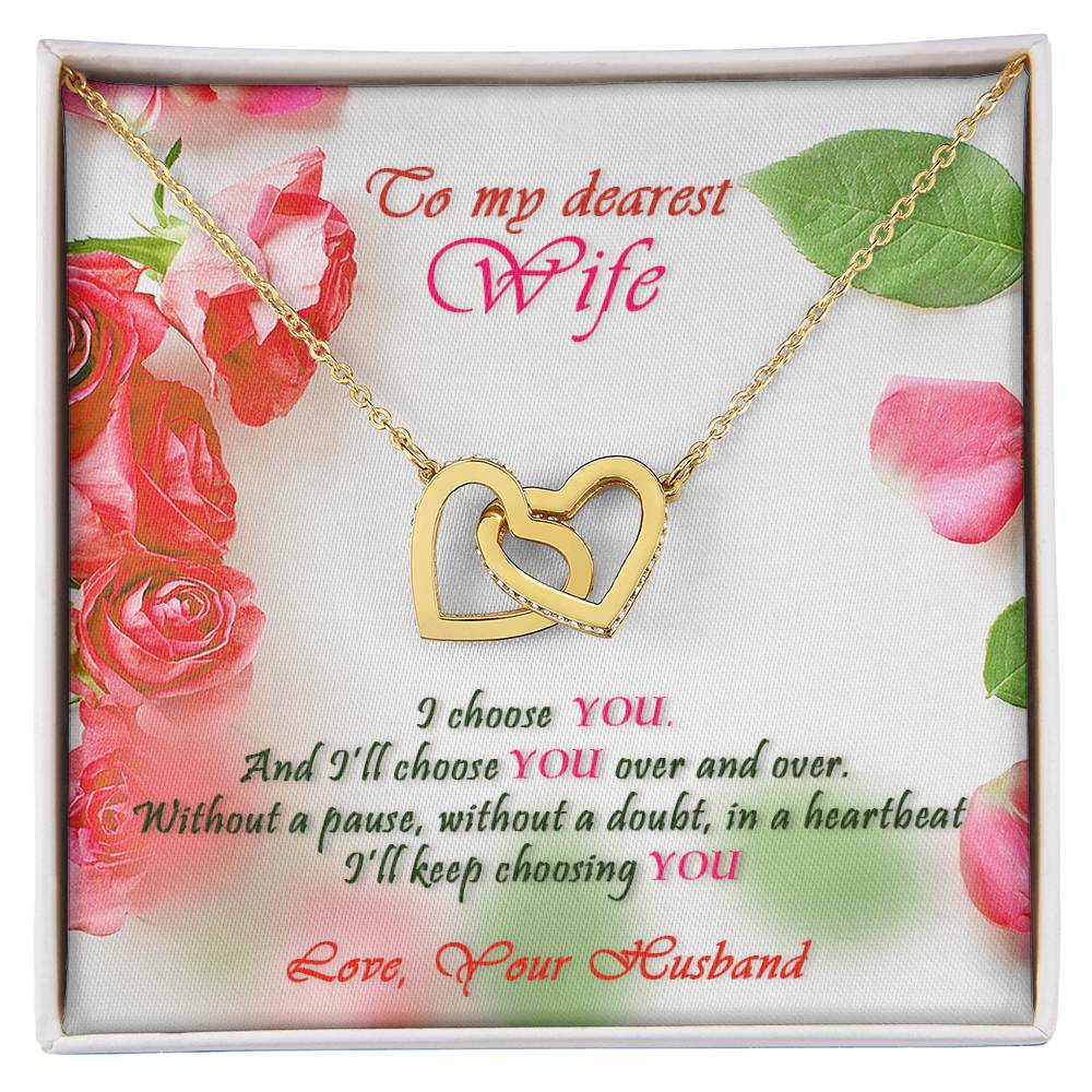 I Choose You - Interlocking Hearts Necklace