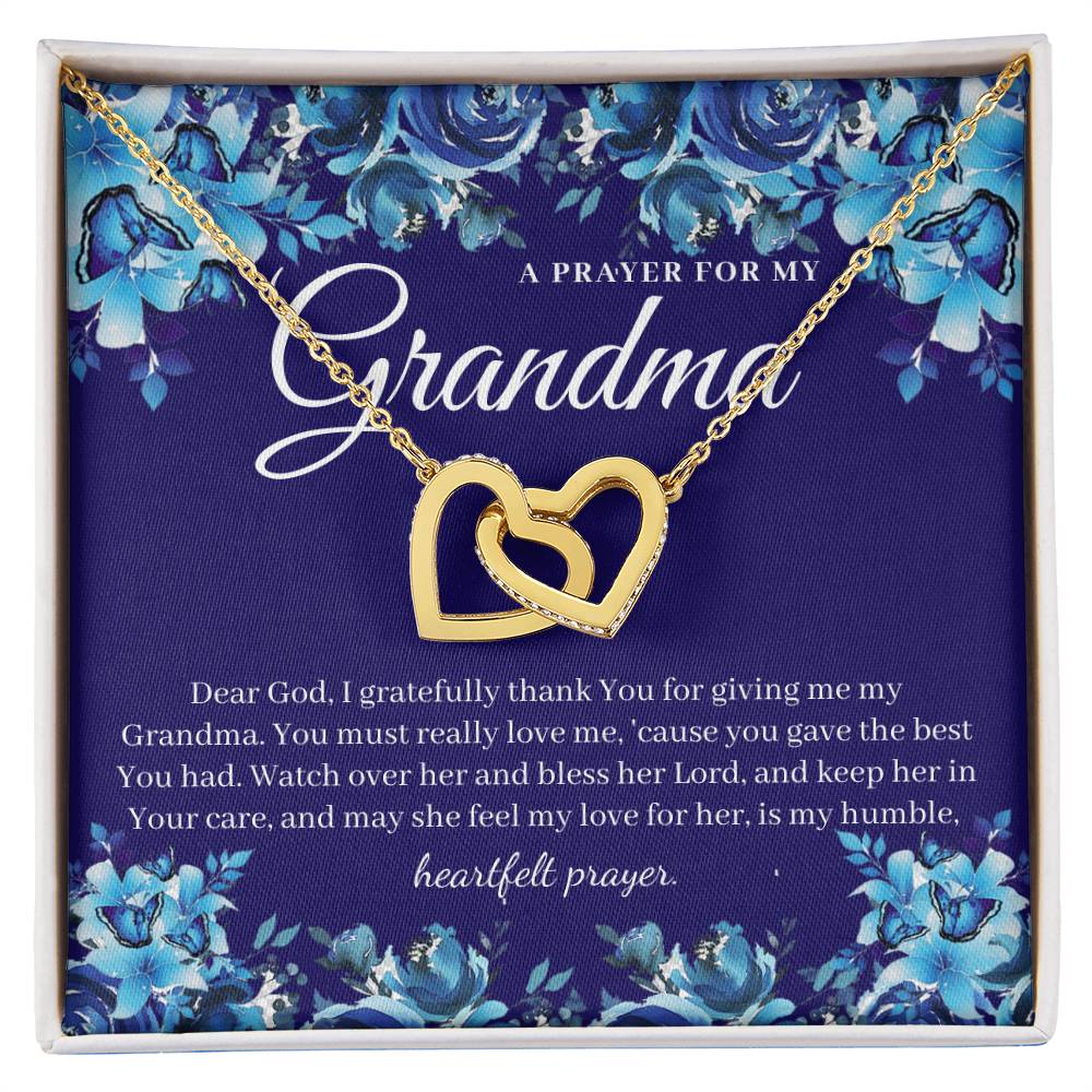 A Prayer For My Grandma - Interlocking Heart Necklace Interlocking Hearts Necklace