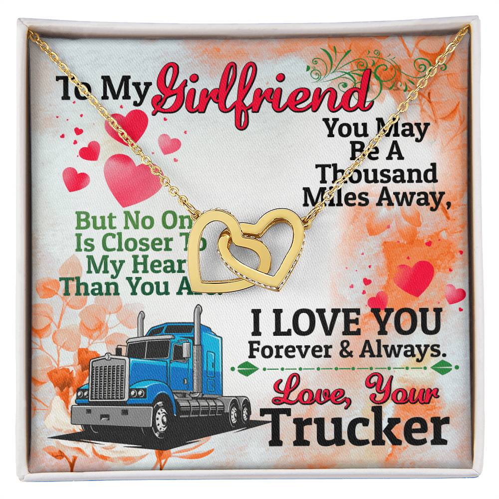 Trucker'S Girlfriend - Interlocking Heart Necklace Interlocking Hearts Necklace