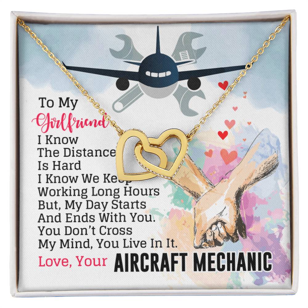 Aircraft Mechanic'S Girlfriend - Interlocking Heart Necklace Interlocking Hearts Necklace