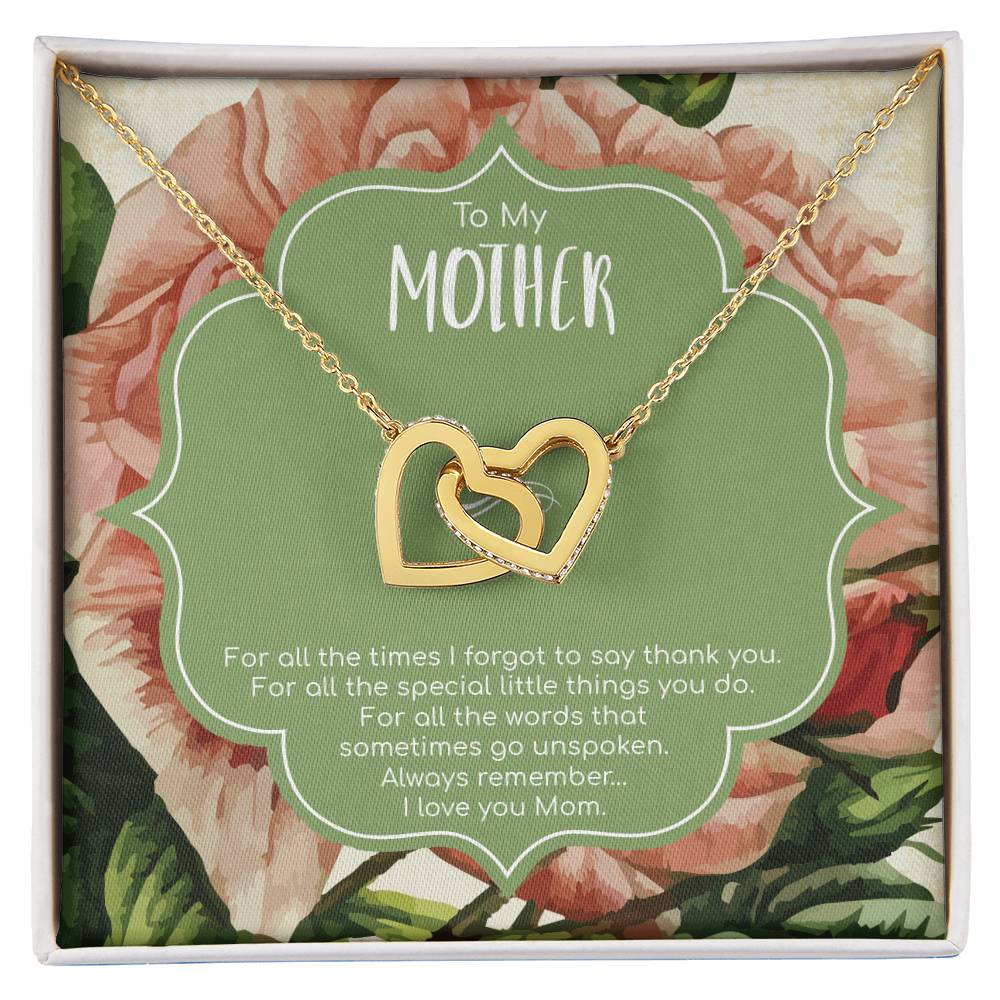 Interlocking Hearts Necklace For Mother