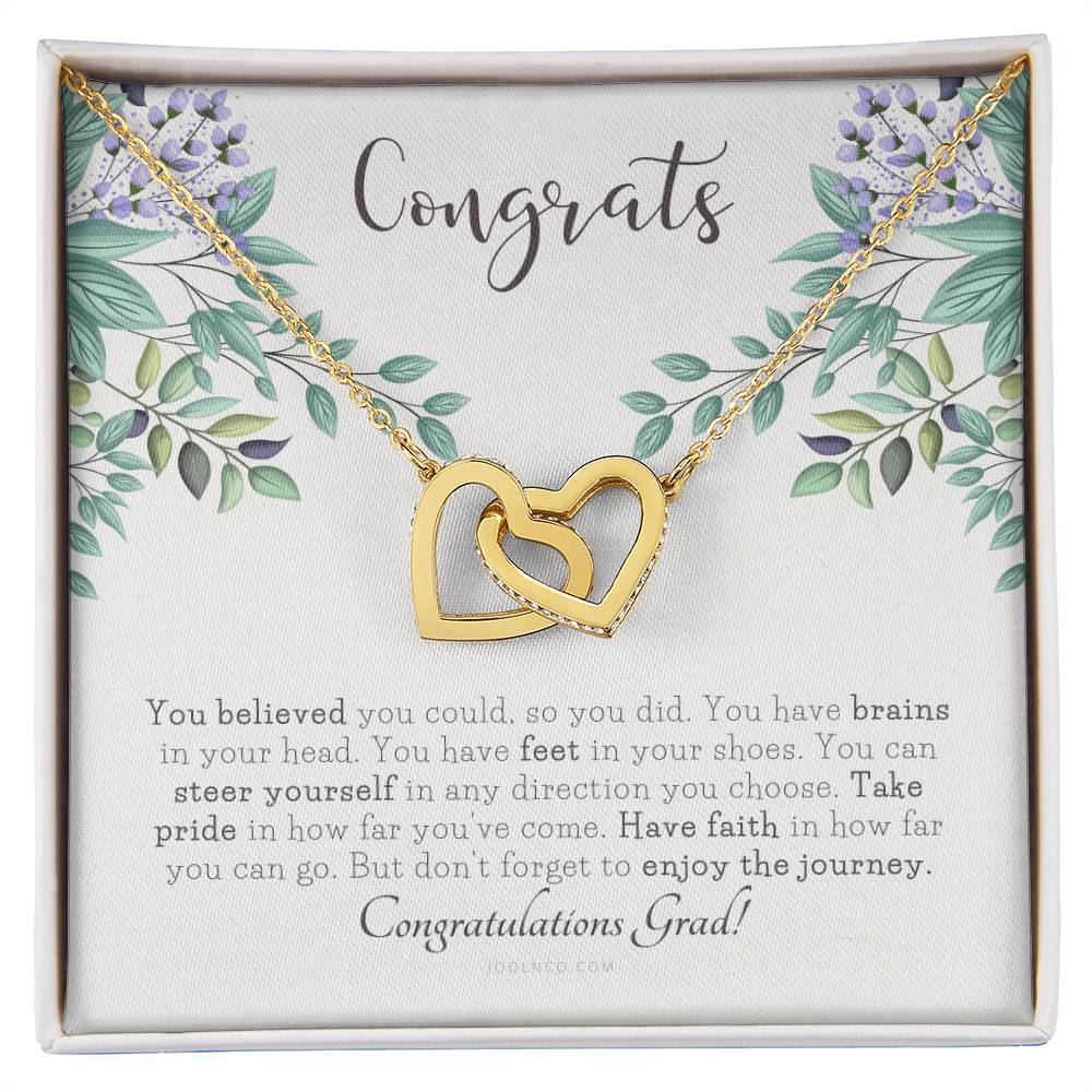 Graduation Gift Necklace Graduation Gift For Her College Graduation Gift For Her High School Senior Graduation Class Of Interlocking Hearts Necklace