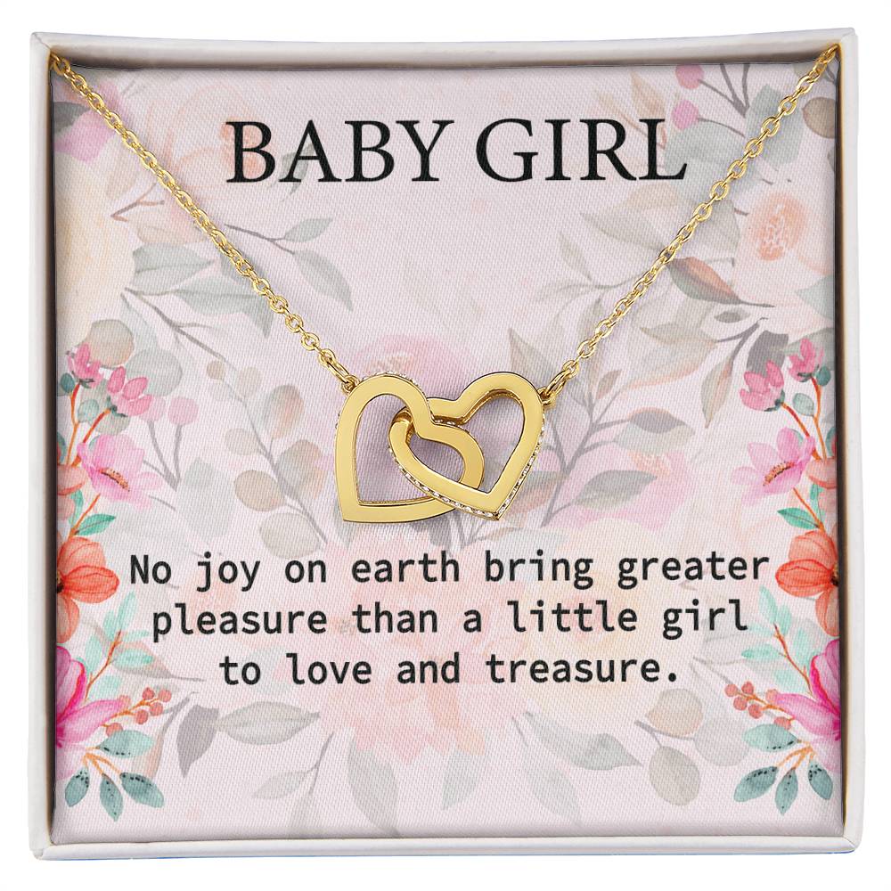 Mom To Be Gift Necklace It'S A Girl Necklace Gift New Baby Girl Gift For Mom It'S A Girl Jewelry Interlocking Hearts Necklace