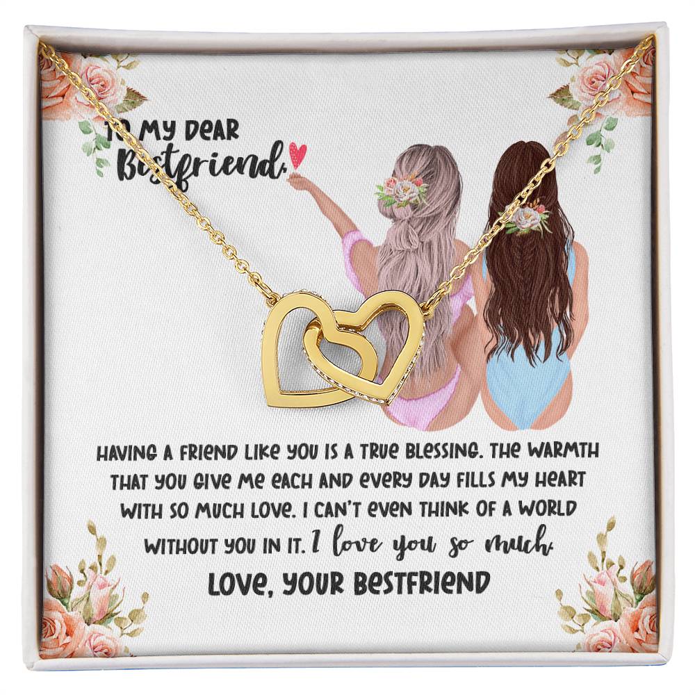 Bestfriend Interlocking Necklace Interlocking Hearts Necklace