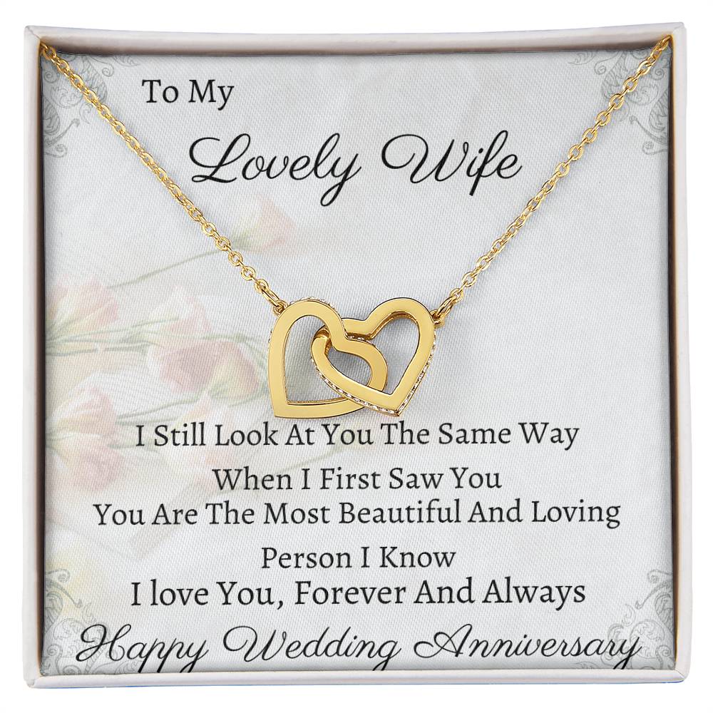 I Look At You The Same Way Interlocking Hearts Necklace