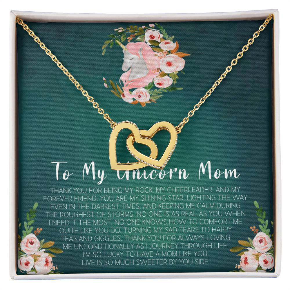 Mom Gift Mother'S Day Gift Mother'S Day Earrings Mother Daughter Gifts 2 Interlocking Interlocking Hearts Necklace