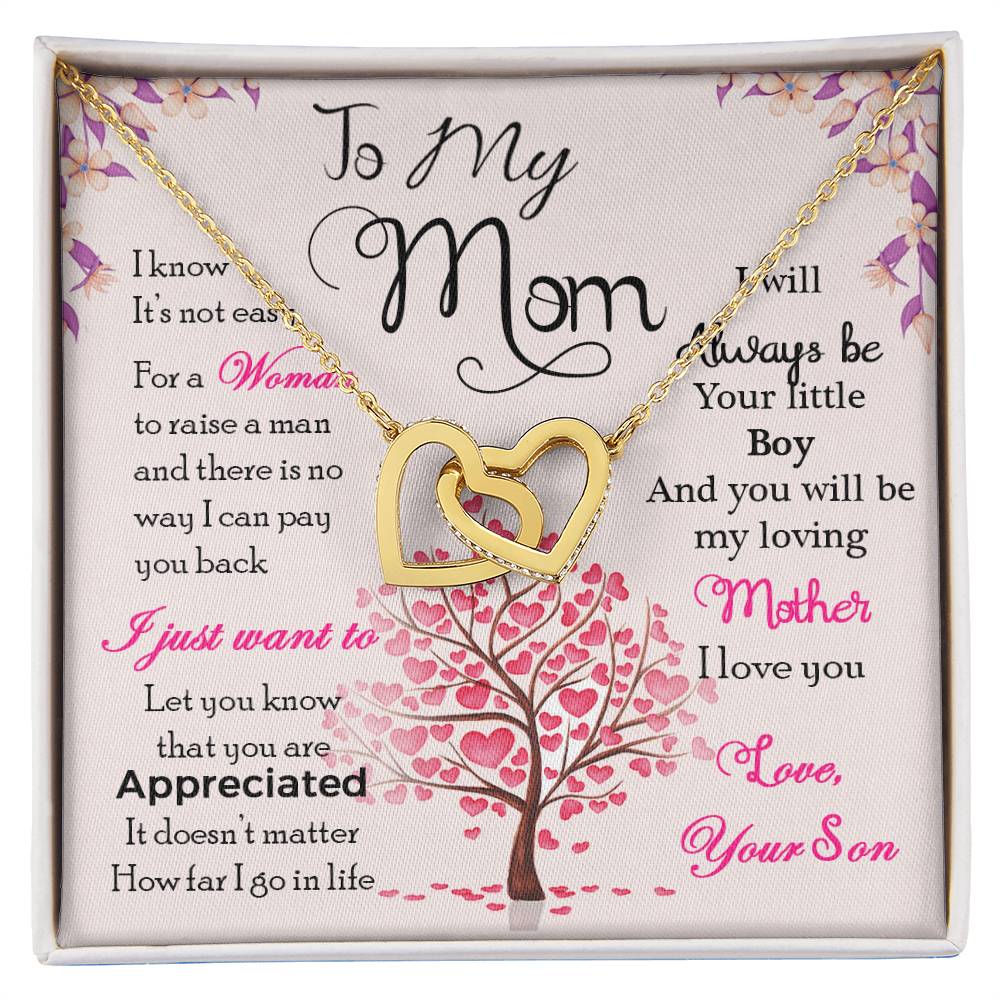 Mothers Day Gift From Daughter Son - Mother Necklace Gifts For Mom Mom Necklace Interlocking Hearts Interlocking Hearts Necklace