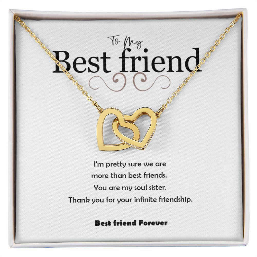 Best Friend Forever Interlocking Hearts Necklace
