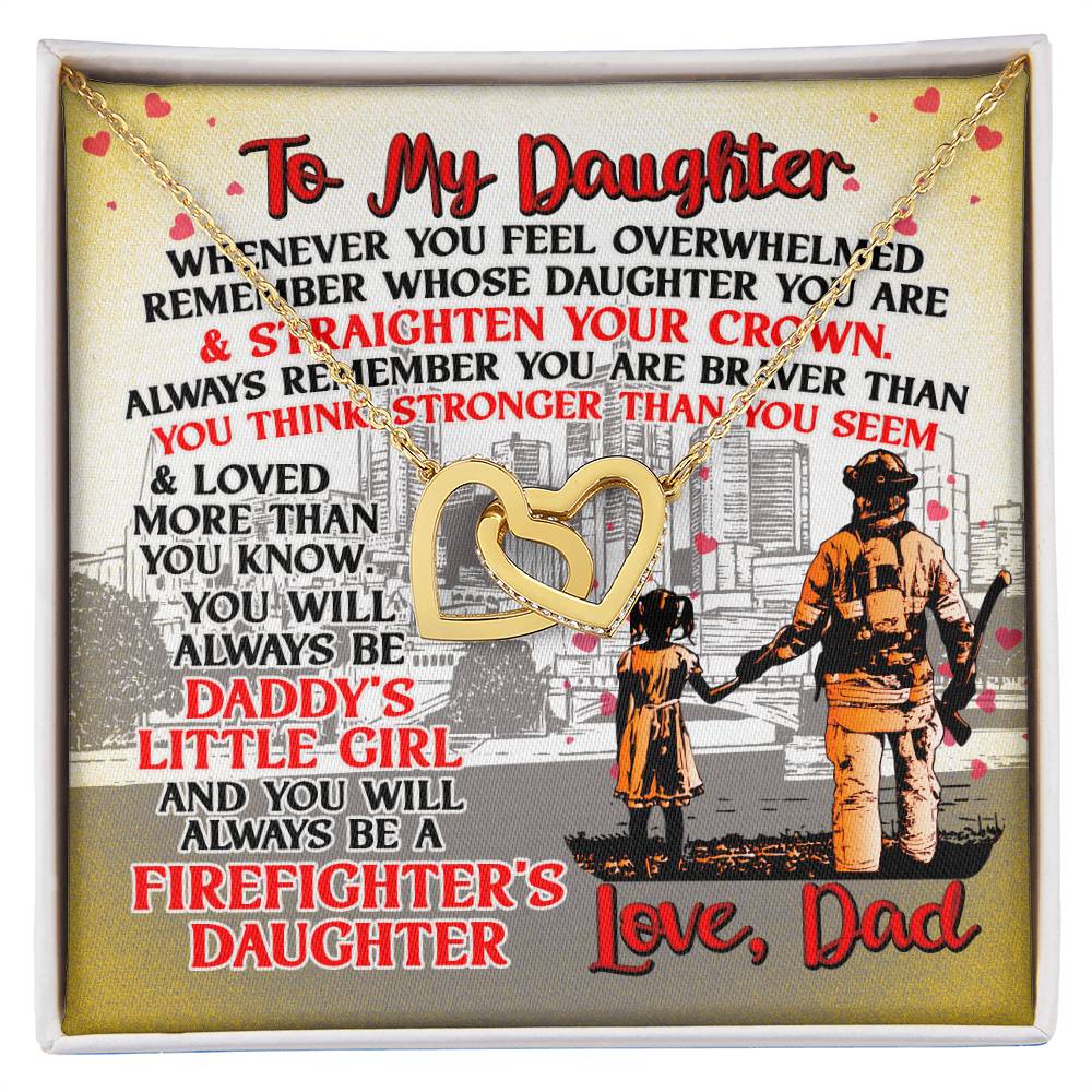 Firefighter'S Daughter - Interlocking Heart Necklace Interlocking Hearts Necklace