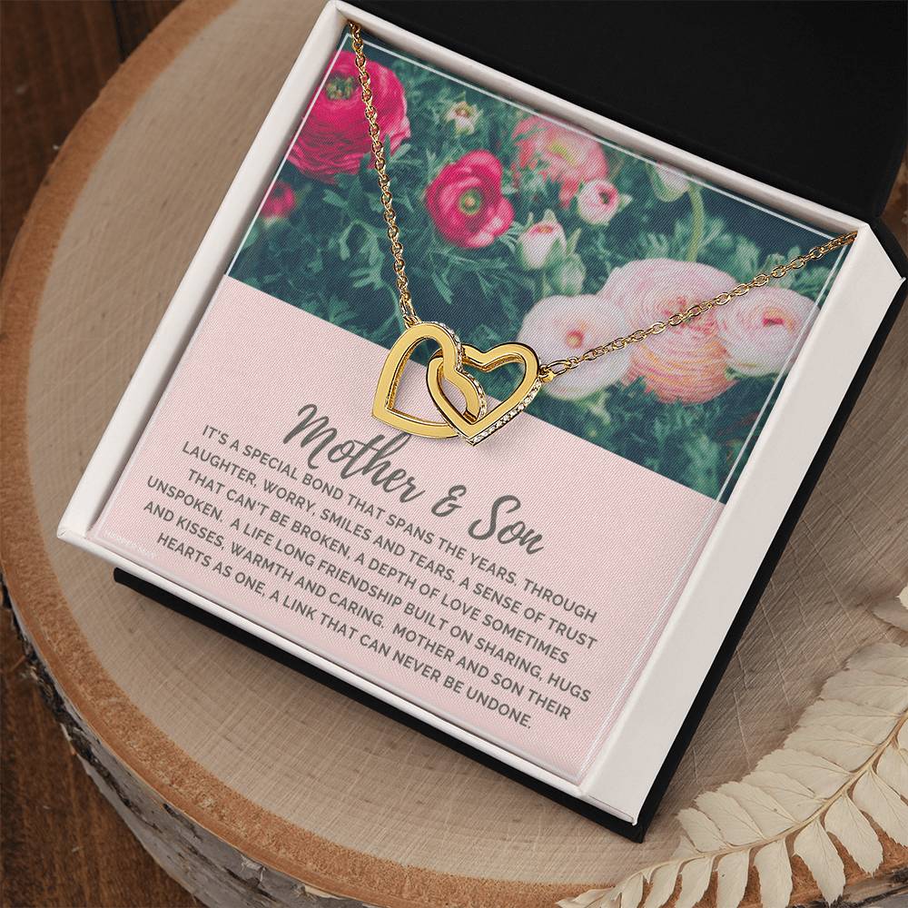 Mother And Son Interlocking Hearts Necklace