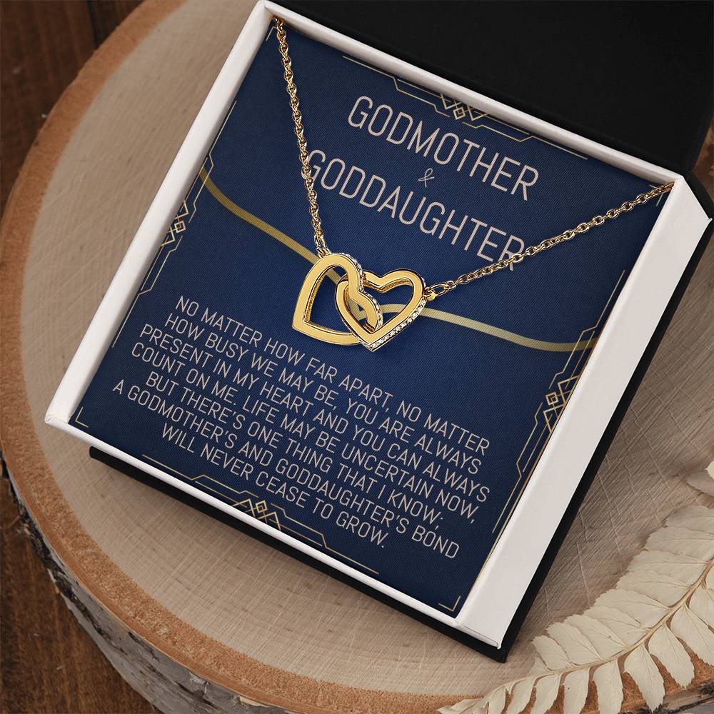 Godmother & Goddaughter Interlocking Hearts Necklace