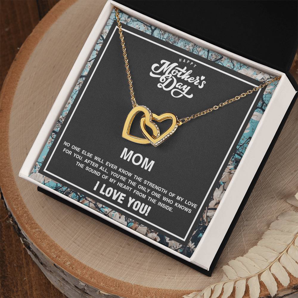 Happy Mother'S Day Gift For Mom Interlocking Hearts Necklace