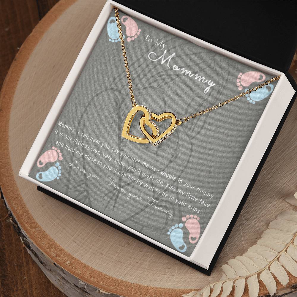 To My Mommy Interlocking Hearts Necklace