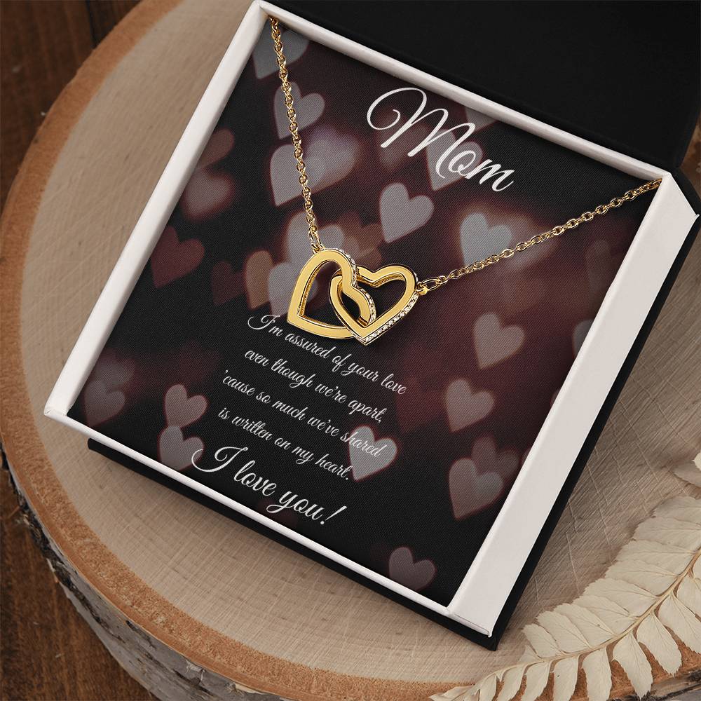 Mom White Gold Locking Hearts White Gold Interlocking Hearts Necklace