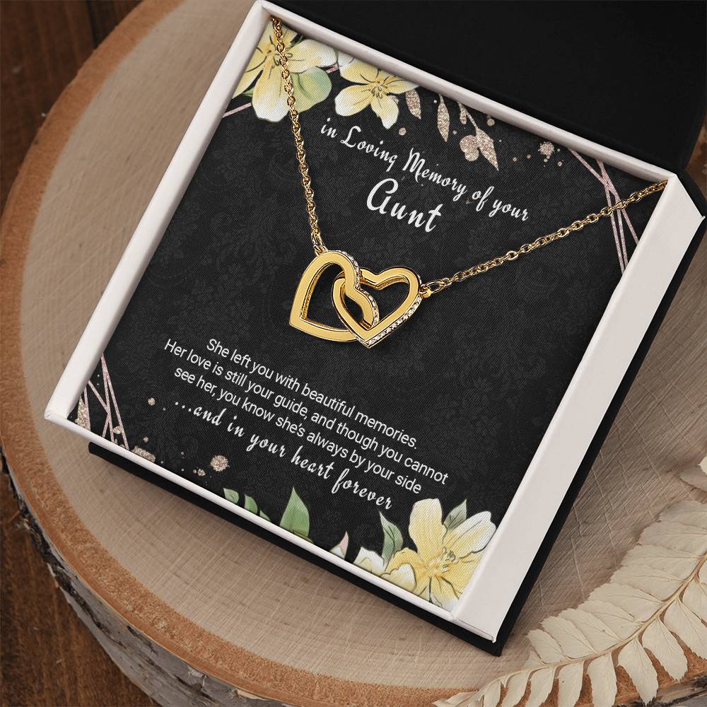 Sympathy Gift Loss Of Aunt Twin Hearts Necklace Interlocking Hearts Necklace