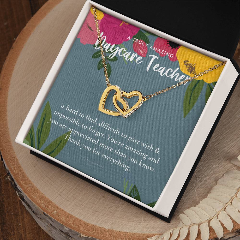 Daycare Teacher Gift For Daycare Provider Gifts Daycare Thank You Gifts Preschool Teacher Gift Thank You Gift Daycare Interlocking Hearts Necklace