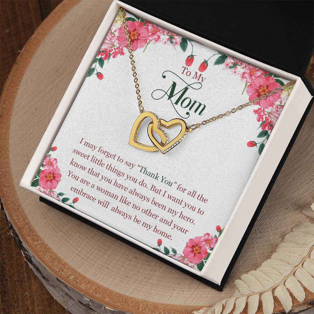 Mothers Day Interlocking Heart Necklace Gorgeous Gift For Mom Interlocking Hearts Necklace