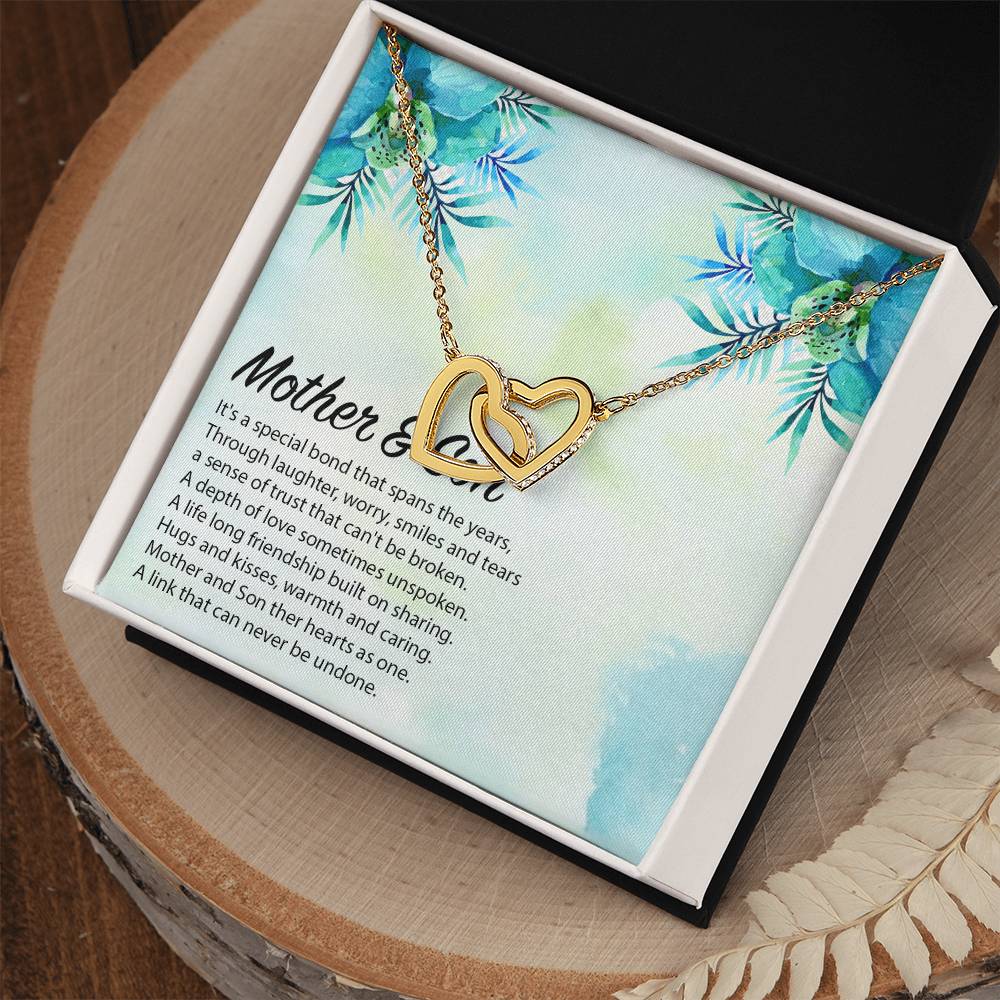 Mother Son Gift Mom Gift From Son Mother And Son Mom Necklace From Son Interlocking Hearts Necklace