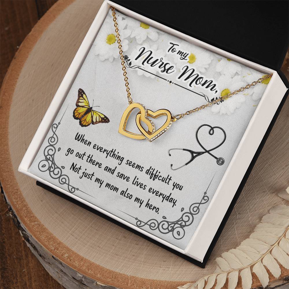 Interlocking Hearts Necklace Nurse Graduation Gift Nurse Gift Nurse Necklace Future Nurse Gift Gift For Nurse