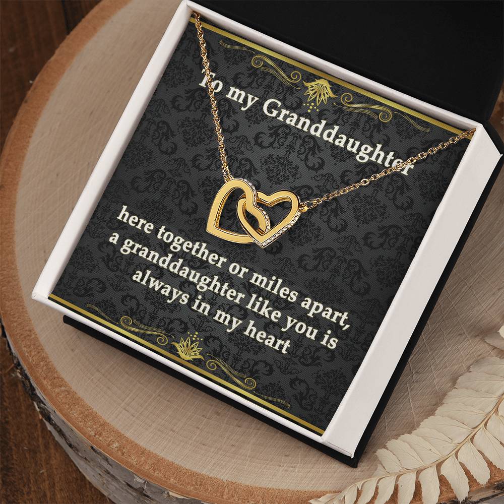 Granddaughter And Nana Bond Necklace - Eudora Collection Interlocking Hearts Necklace