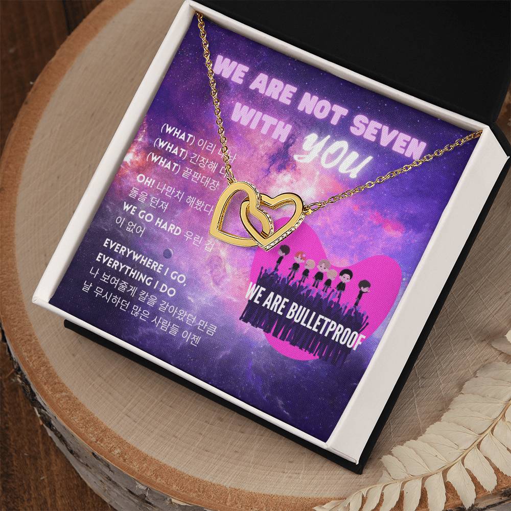 A.R.M.Y. Fan Necklace Christmas Gift Interlocking Hearts Necklace