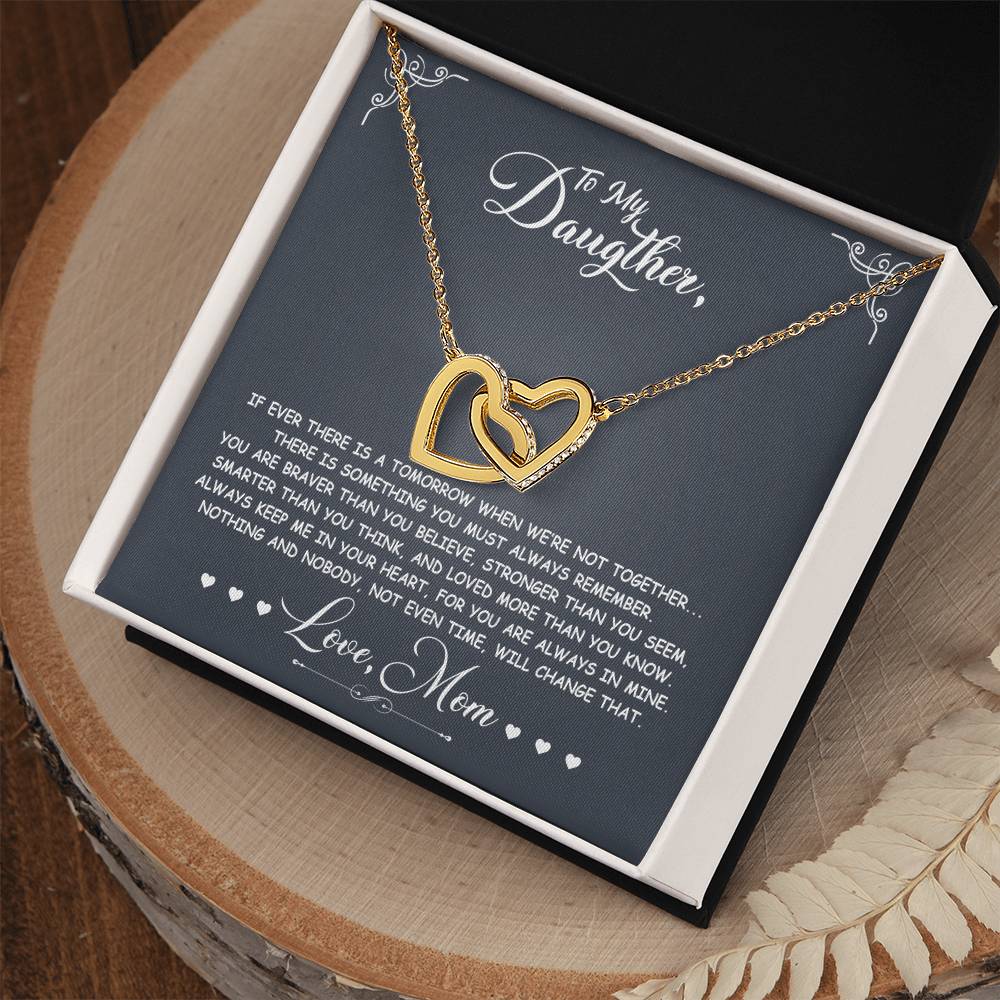 If Ever There Is A Tomorrow - Love Mom - Double Hearts Interlocking Hearts Necklace