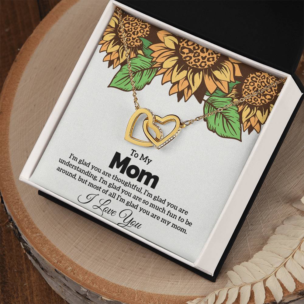 Gift For Mom Interlocking Hearts Necklace