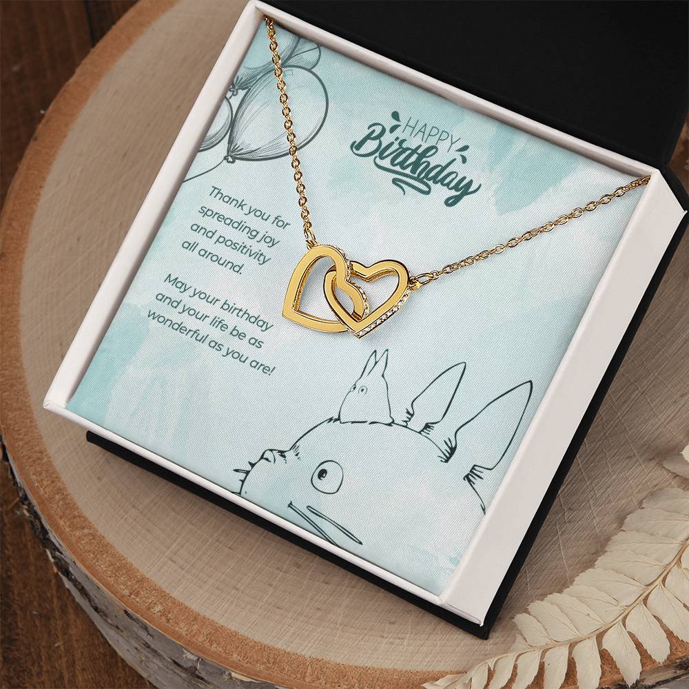 Joy And Positivity! Interlocking Hearts Necklace