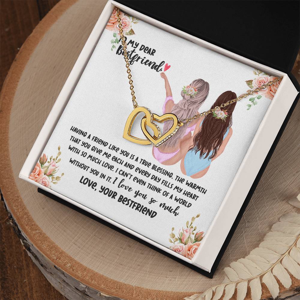 Bestfriend Interlocking Necklace Interlocking Hearts Necklace