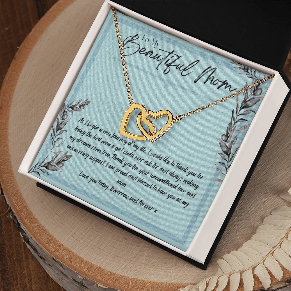 Mother Interlocking Hearts Necklace