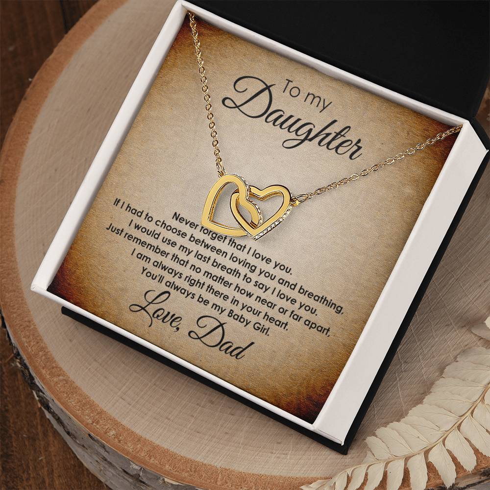 My Baby Girl - Interlocking Heart Necklace Interlocking Hearts Necklace