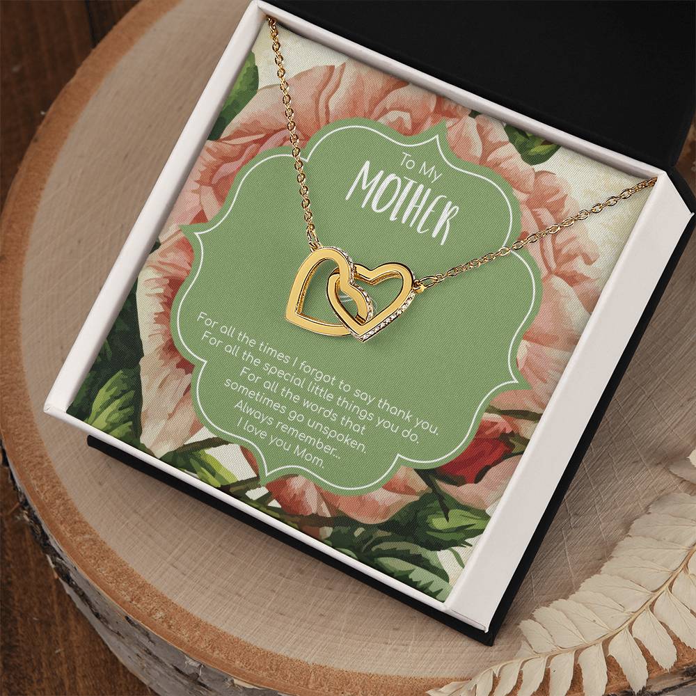 Interlocking Hearts Necklace For Mother