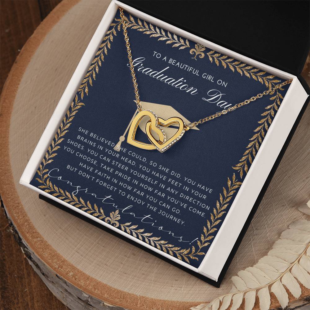 Graduation Gift Necklace For Daughter Graduation Gift For Her College Graduation Gift For Her High School Senior Graduation Mba Phd Master Class Of Interlocking Hearts Necklace