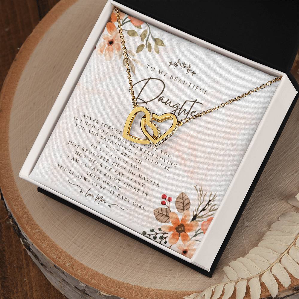 Always There Gift For Daughter Necklace Gift Interlocking Hearts Necklace