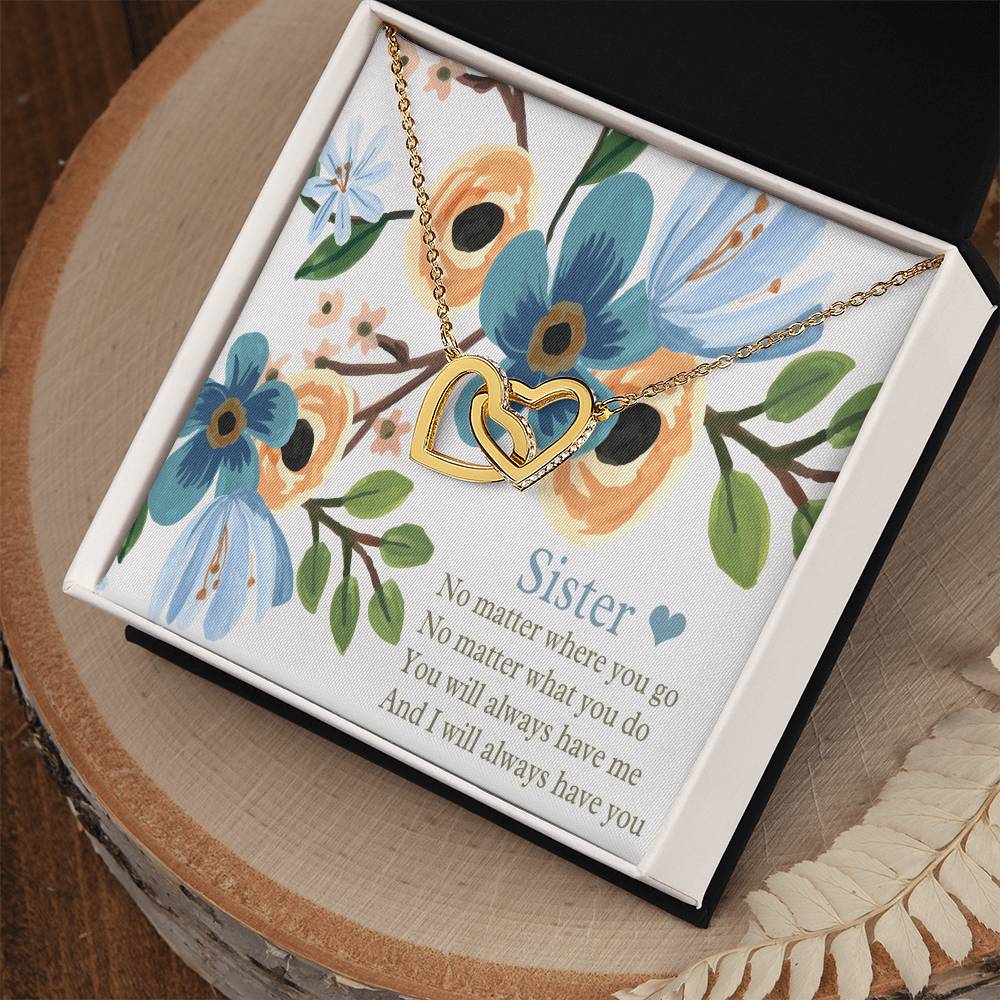 Love Knot Necklace To My Sister Sisters At Heart Best Friend Gift Jewelry Best Friend Necklace Bff Necklace Long Interlocking Hearts Necklace