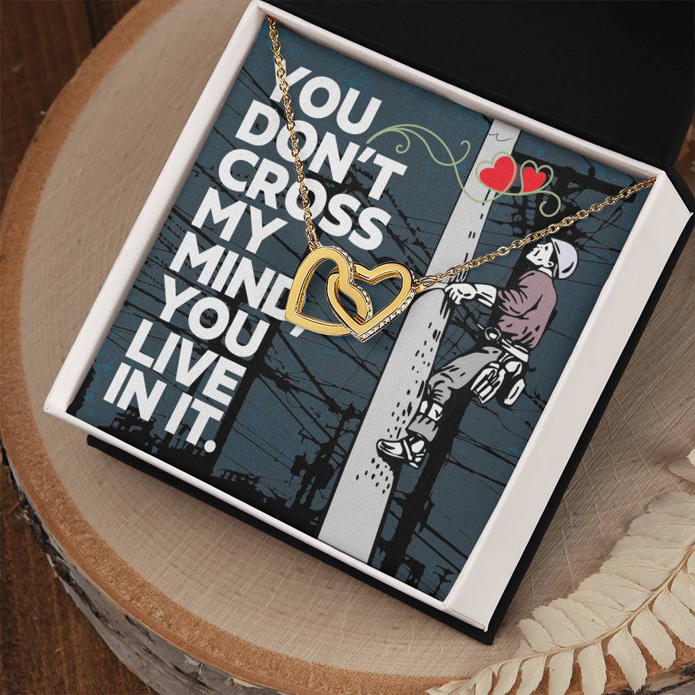 Lineman'S Girlfriend - Interlocking Heart Necklace Interlocking Hearts Necklace