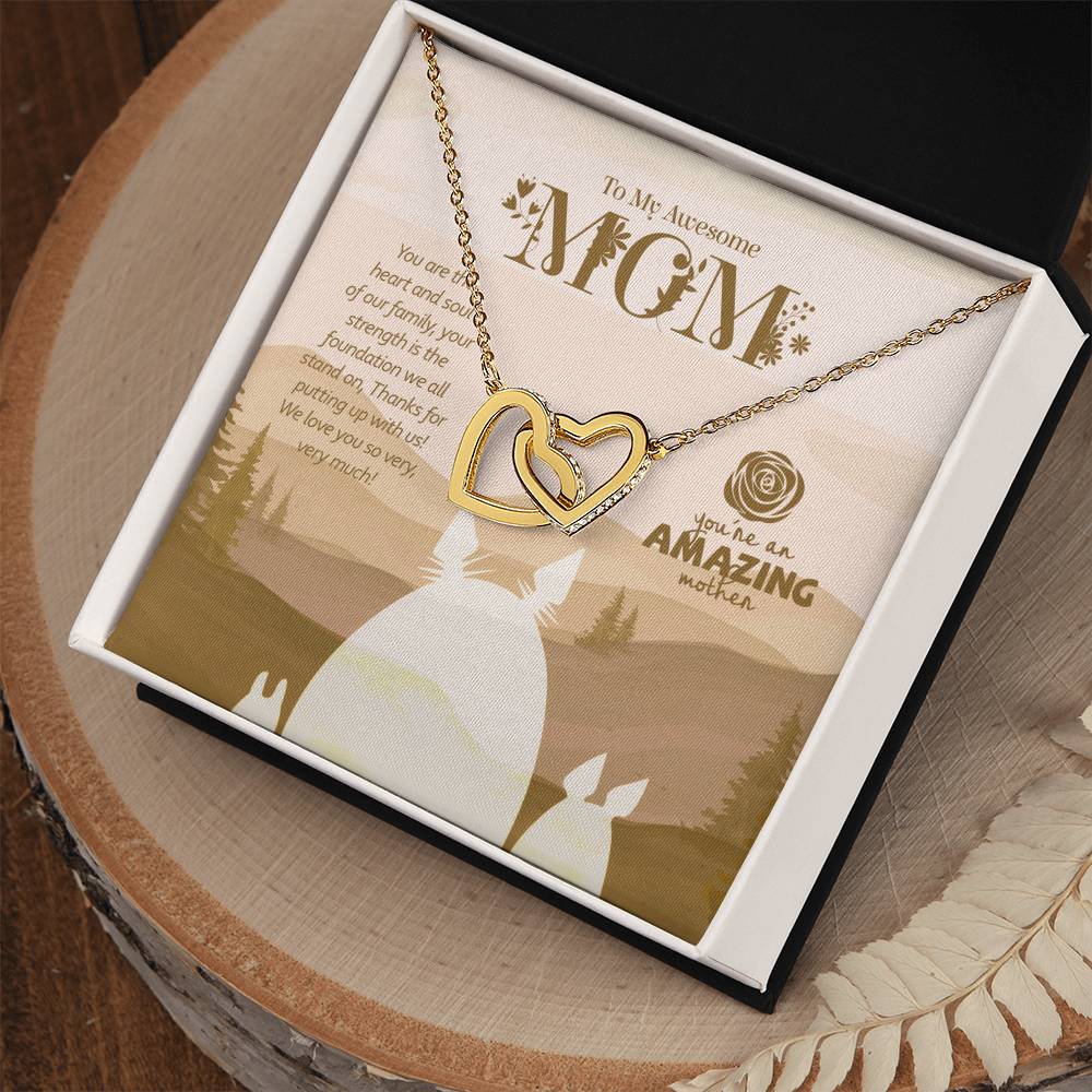 Special Edition. You Are The Heart & Soul Of Our Family Mom Interlocked Hearts Necklace Tm2V10 Interlocking Hearts Necklace