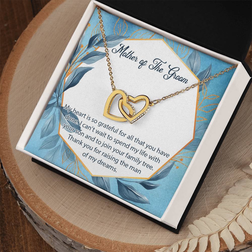 Mother Of The Groom Necklace Mother Of The Groom Weddinggift For Mother Of The Groom Interlocking Hearts Necklace Gift For Mom On Wedding